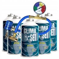 ClimaSet 5x Gaz R134a do nabijania klimatyzacji 2,25 l z przewodem