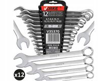 KLUCZE PŁASKIE PŁASKO OCZKOWE ZESTAW KLUCZY PŁASKICH NARZĘDZI 6-22mm 12 EL