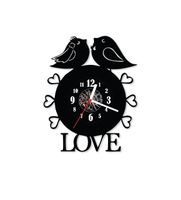 Zegar ścienny z płyty winylowej Ptaszki LOVE 46.5