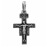 SREBRNY KRZYŻ ŚWIĘTEGO DAMIANA PRÓBA SREBRA 925 GRAWER GRATIS!