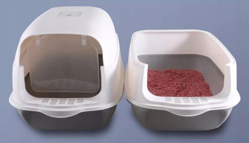 Kuweta dla kota z pochłaniaczem zamykana z łopatką Zestaw otwarta na Arena.pl