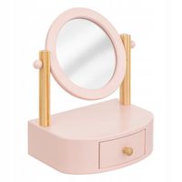 Małe lusterko dziecięce z szufladką Na kosmetyki biżuterię dla dzieci Pink
