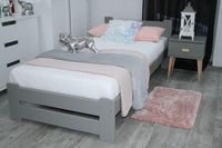 Łóżko drewniane OLA 90x200 SZARE + stelaż sypialnia producent