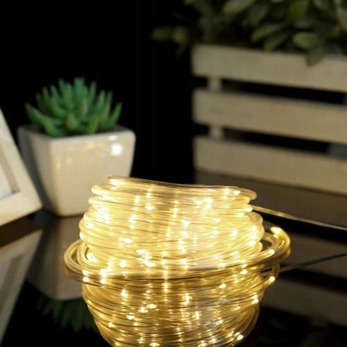 PIĘKNY JASNY WĄŻ ŚWIETLNY Z BROKATEM LED LAMPKI OZDOBNE CHOINKOWE 10M ZEW. na Arena.pl