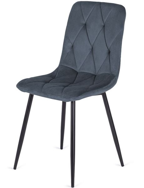 Krzesło tapicerowane BORGO VELVET DARK GREY zdjęcie 1