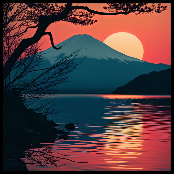 Plakat 50x50cm Góra Wieczorem zdjęcie 2