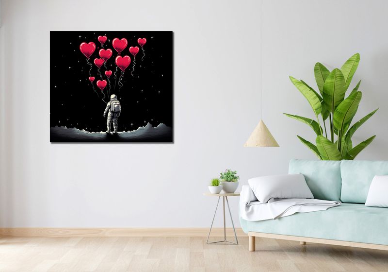 Obraz 100x90cm Astronauta Własnych Celi zdjęcie 2