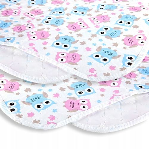 Chłonny nieprzemakalny podkład PEVA 55x70cm SOWY NIEBIESKO-RÓŻOWE na Arena.pl
