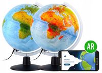 Globus z aplikacją SMART GAJA podświetlany LED fizyczny polityczny 30 cm