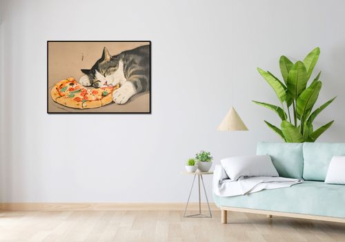 Plakat 100x70cm Pizza Dla Kota na Arena.pl