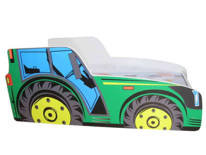 Łóżko TRAKTOR 140 x 70 zielony materac gratis zdjęcie 1