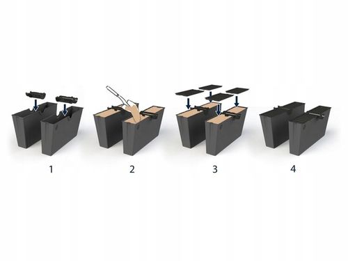 Elegancki stojak na parasol napełniany piaskiem 46 x 46 cm, antracytowy na Arena.pl