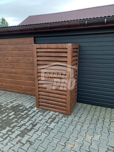 Osłona pompy ciepła 70x40x190 cm ciemny orzech GP316 na Arena.pl