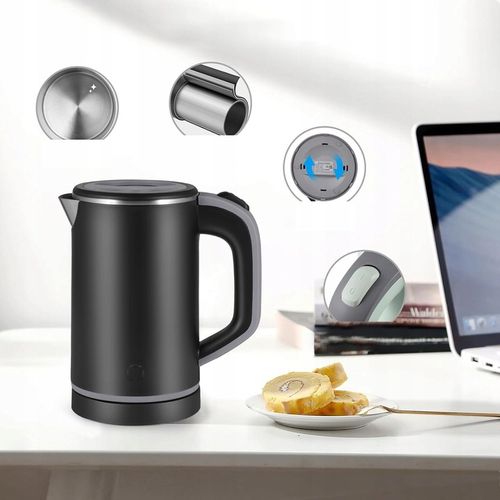 CZAJNIK ELEKTRYCZNY TURYSTYCZNY PODRÓŻNY CICHY MAŁY 600 W 0,8L CZARNY na Arena.pl