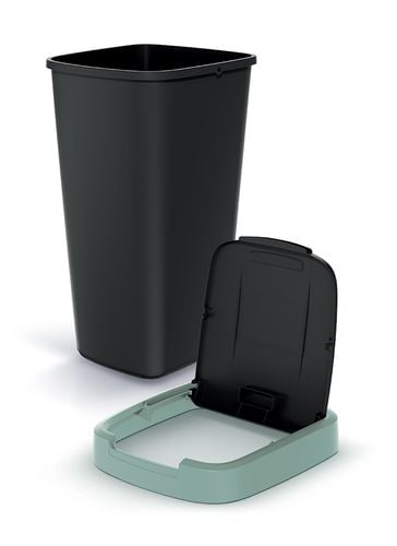 Kosz na śmieci 25L COMPACTA Q jasny zielony | Czarny na Arena.pl