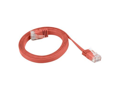PATCHCORD KAT.5E PŁASKI 1M CZERWONY FLUKE PASSED LANBERG na Arena.pl