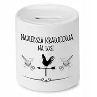 Skarbonka Dla Krawcowej Krawca Najlepsza Na Wsi Z Nadrukiem Ze Zdjęciem