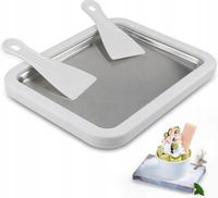 MASZYNA DO LODÓW TAJSKICH URZĄDZENIE NA LODY TACA PŁYTA + DWIE SKROBACZKI