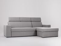 Narożnik ATLANTICA rozkładany P - stalowy, orzech, regulacja zagłówka,