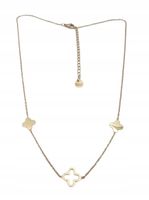 Naszyjnik celebrytka ze stali chirurgicznej Trzy Kwiatki kolor złoty