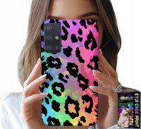 ETUI DO SAMSUNG GALAXY A71 - KOLOROWA TĘCZOWA PANTERKA PLECKI SZKŁO