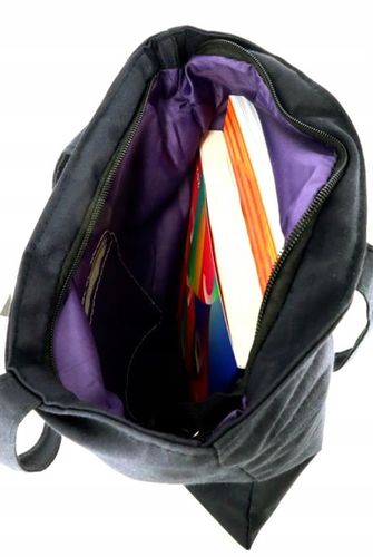 TOREBKA TORBA CZARNA materiałowa Z zabawnym napisem ,TOWAR SPOD LADY'' na Arena.pl