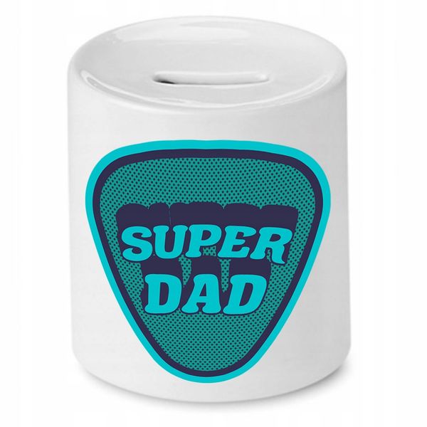 Skarbonka Dla Taty Super Dad Super Tata Prezent Z Nadrukiem Ze Zdjęciem zdjęcie 1