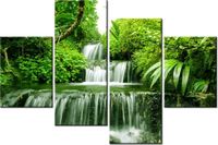 140CM 70 OBRAZ WODOSPAD LESIE DESZCZOWYM ŚCIENNY