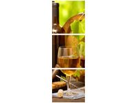 90X30CM BIAŁE CZERWONE TRÓJ OBRAZ DRUK