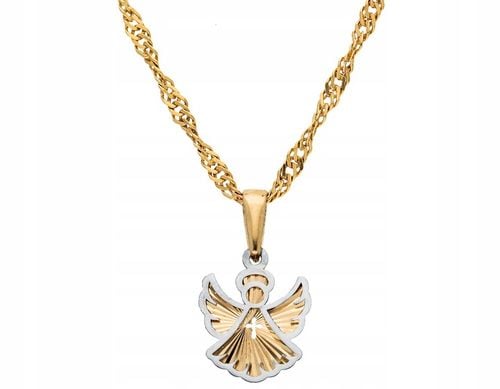 Złoty aniołek 333 łańcuszek gratis grawer Chrzest na Arena.pl