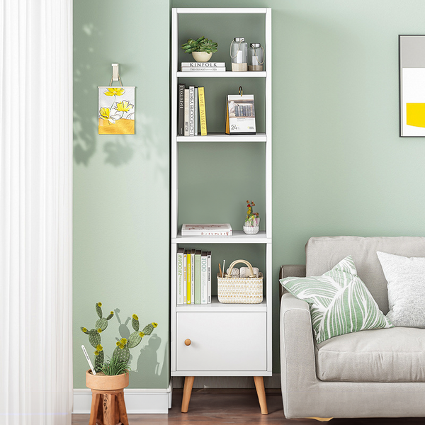 REGAŁ STOJĄCY BIAŁY NA KSIĄŻKI PÓŁKI WYSOKI SKANDYNAWSKI SŁUPEK SZAFA zdjęcie 8