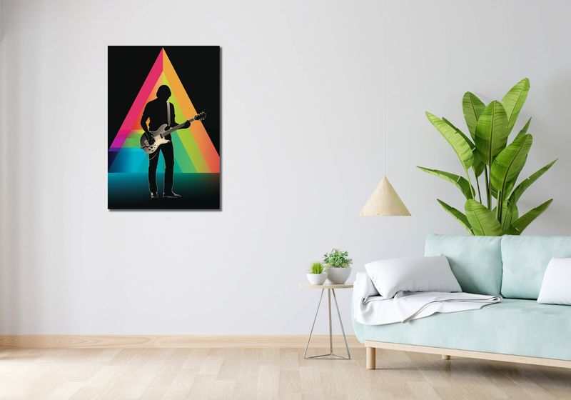 Obraz 60x90cm Pryzmat przez Gitarę zdjęcie 2