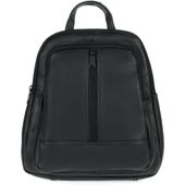 plecak skórzany crossbody na jedno ramię bellugio - czarny