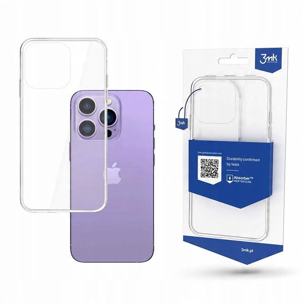 Silikonowe etui na Apple iPhone 14 Pro Max - 3mk Clear Case zdjęcie 1