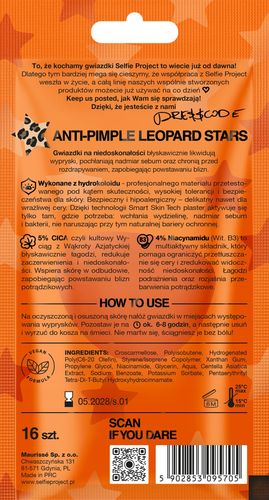 SELFIE PROJECT X DRESCODE PLASTRY NA WYPRYSKI LEOPARD STARS 16 SZT na Arena.pl