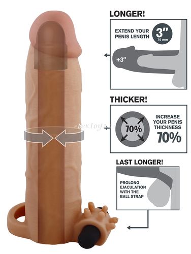 Przedłużka Z Wibracjami 7,6 Cm + 70 % Pogrubienia na Arena.pl