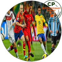 Opłatek na tort Neymar Ronaldo Messi Mbappe - dla fana