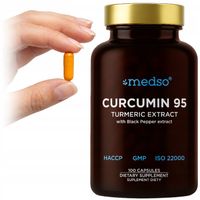 KURKUMINA + PIPERYNA 95% ODPORNOŚĆ STAWY TRAWIENIE KURKUMA 100 KAPS.