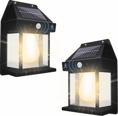 Lampa solarna Kinkiet ścienny z czujnikiem ruchu i zmierzchu 2 kolory na Arena.pl