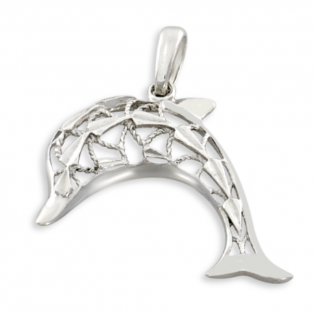 SREBRNY WISIOREK AŻUROWY DELFINEK SREBRO PRÓBY 925 na Arena.pl