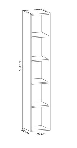 Słupek łazienkowy wiszący otwarty NATI 160 biały (W2) na Arena.pl