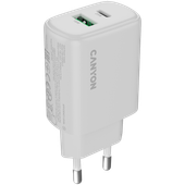 CANYON Ładowarka sieciowa OnCharge 250 25W 1xPD 1xQC EU Biała