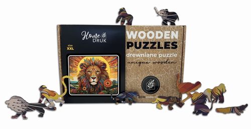 Puzzle Drewniane dla dzieci i dorosłych FlowersLion Lew 200 elementów na Arena.pl
