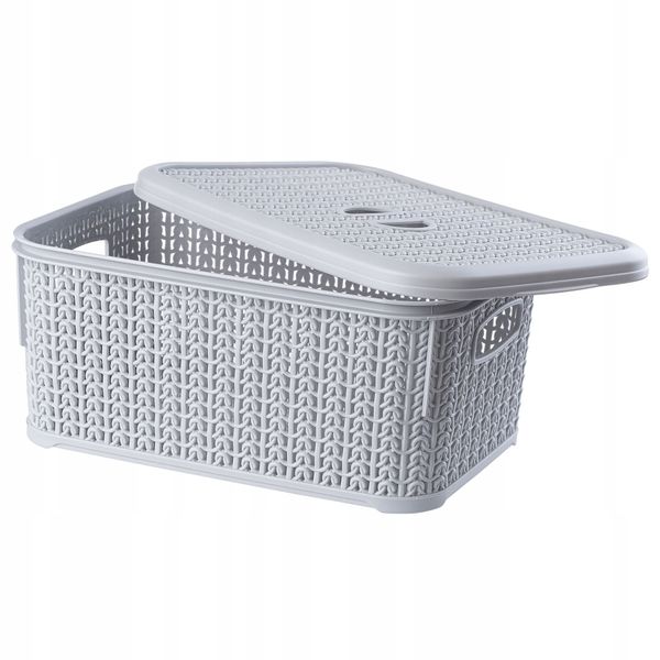 KOSZYK POJEMNIK PUDEŁKO Z POKRYWKĄ KOSZ 6L KOLORY zdjęcie 3