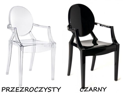Krzesło Dankor Design Louis Ghost czarny na Arena.pl