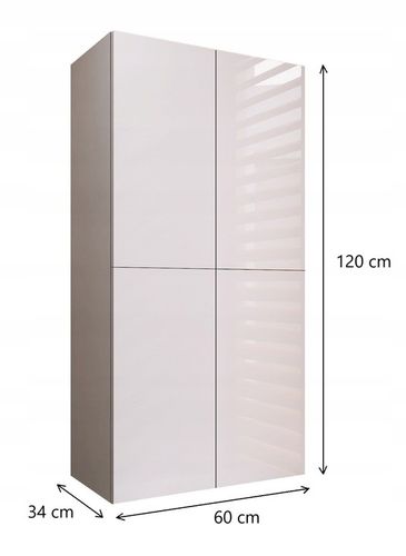 Szafka łazienkowa nad pralkę wisząca do łazienki biała fronty POŁYSK na Arena.pl