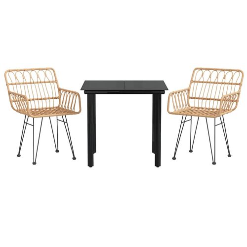 3-częściowy zestaw mebli ogrodowych, polirattan na Arena.pl