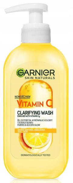 Garnier Vitamin C Żel Oczyszczający Do Mycia Twarzy 200 Ml zdjęcie 1