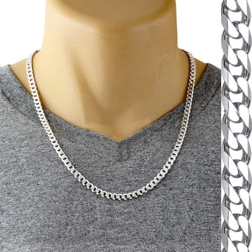 ŁAŃCUCH Srebrny Męski Łańcuszek SREBRO pr.925 5mm Pancerka + GRATIS na Arena.pl