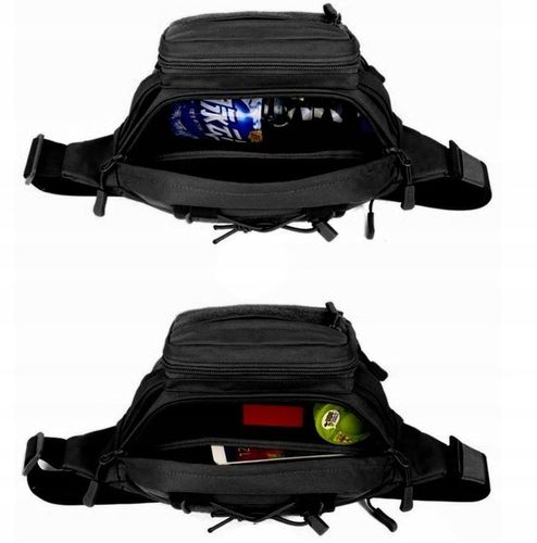 NERKA SASZETKA MĘSKA CZARNA WOJSKOWA biodrówka DUŻA POJEMNA TAKTYCZNA TORBA na Arena.pl